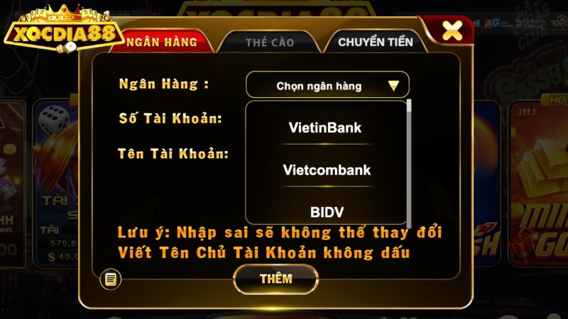 Hướng dẫn quy trình rút tiền Xocdia88 chi tiết