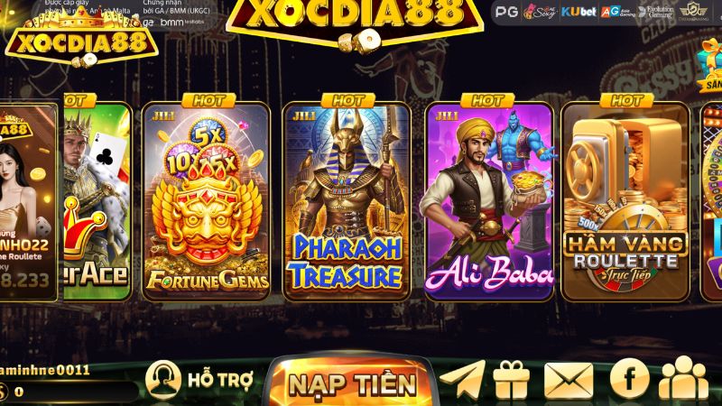 Các tựa Nổ hũ hấp dẫn tại Xocdia88