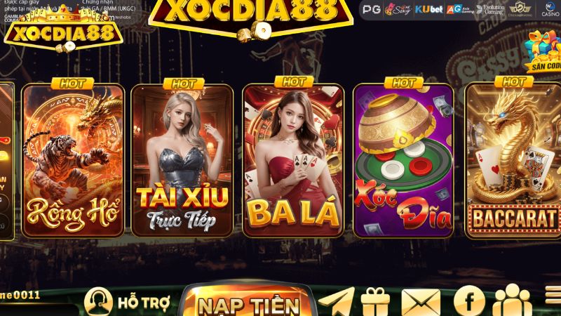 Chinh phục kho game Casino trên Xocdia88