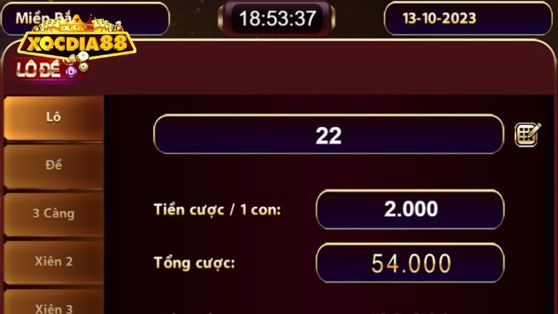 Hướng dẫn ghi số lô đề Xocdia88 mau chóng