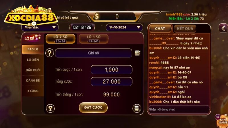 Những hình thức lô đề trực tuyến trên Xocdia88